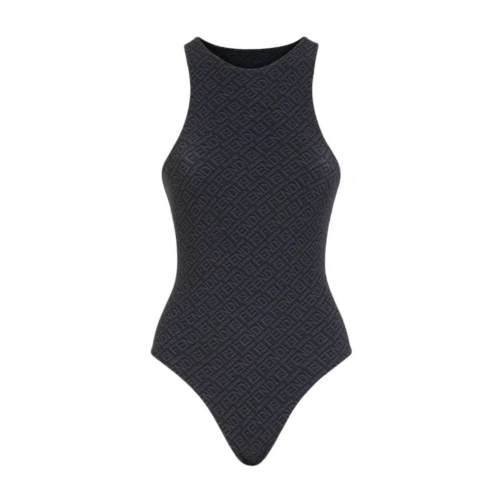 Fendi skims high neck body suit black size s